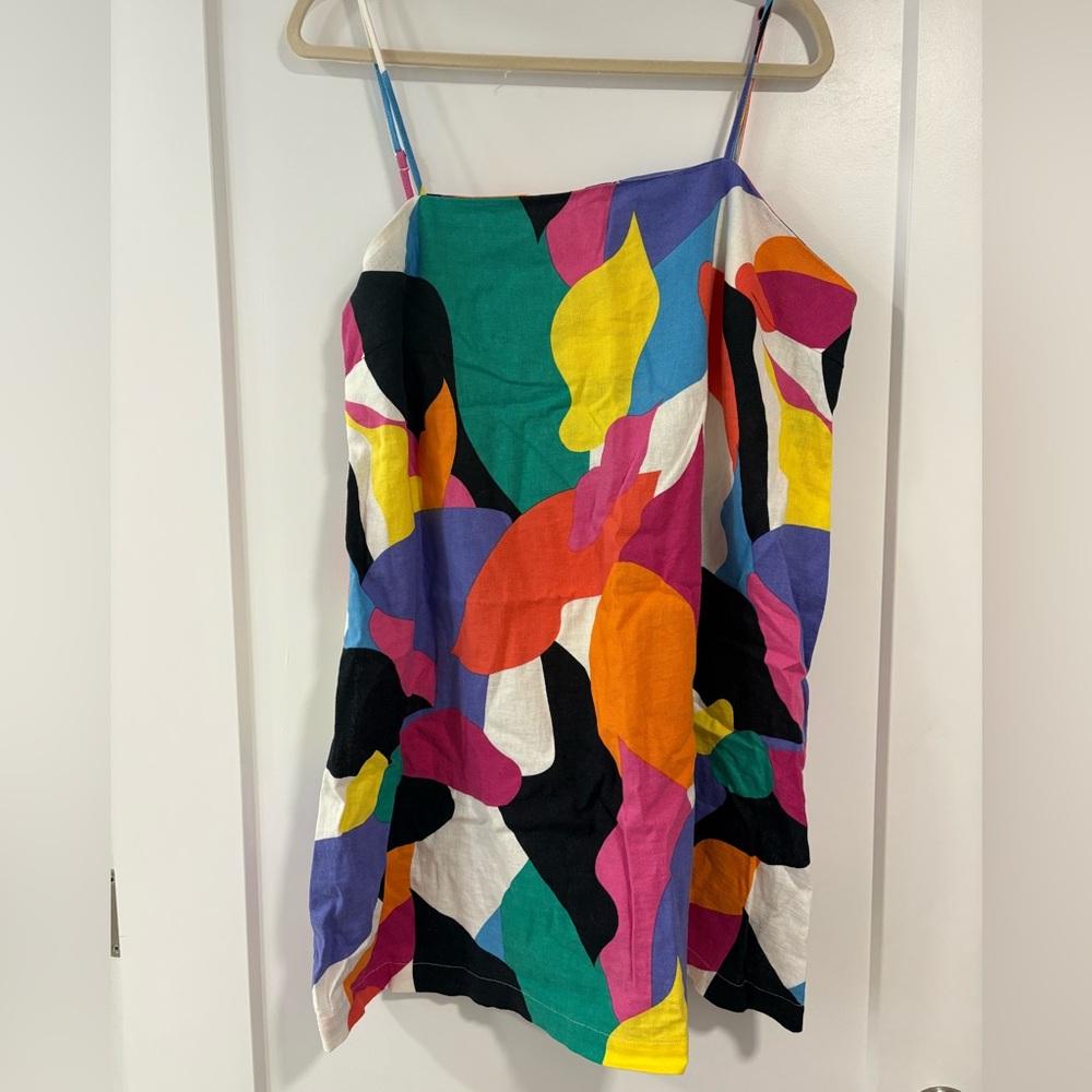 a new day Pink and Black Abstract Dress